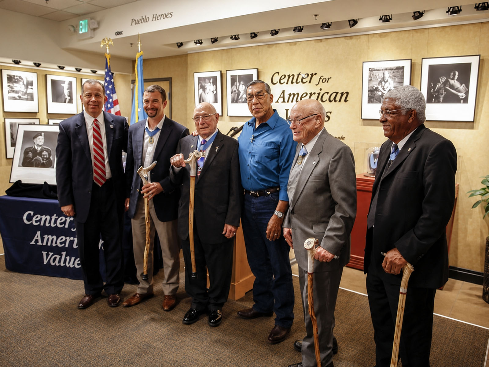 Joe Aldaz with Medal of Honor recipients